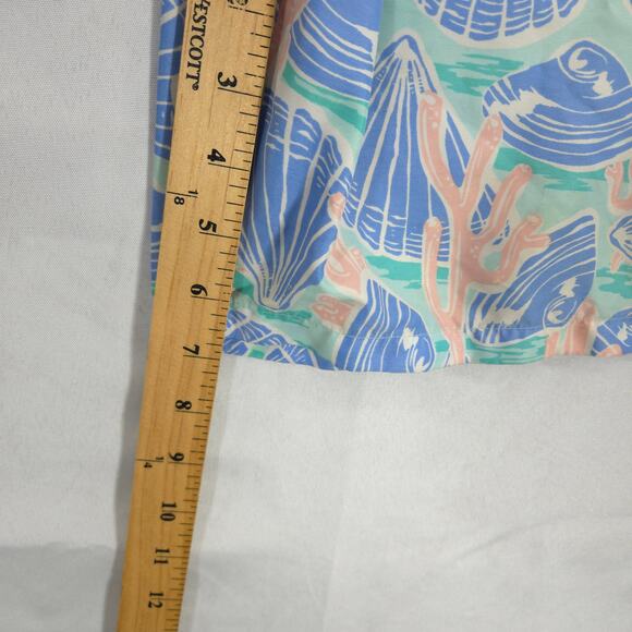 Vineyard Vines Swim Trunks Mens Large Seashell Coral Pockets Drawstring Unlined - Picture 8 of 10